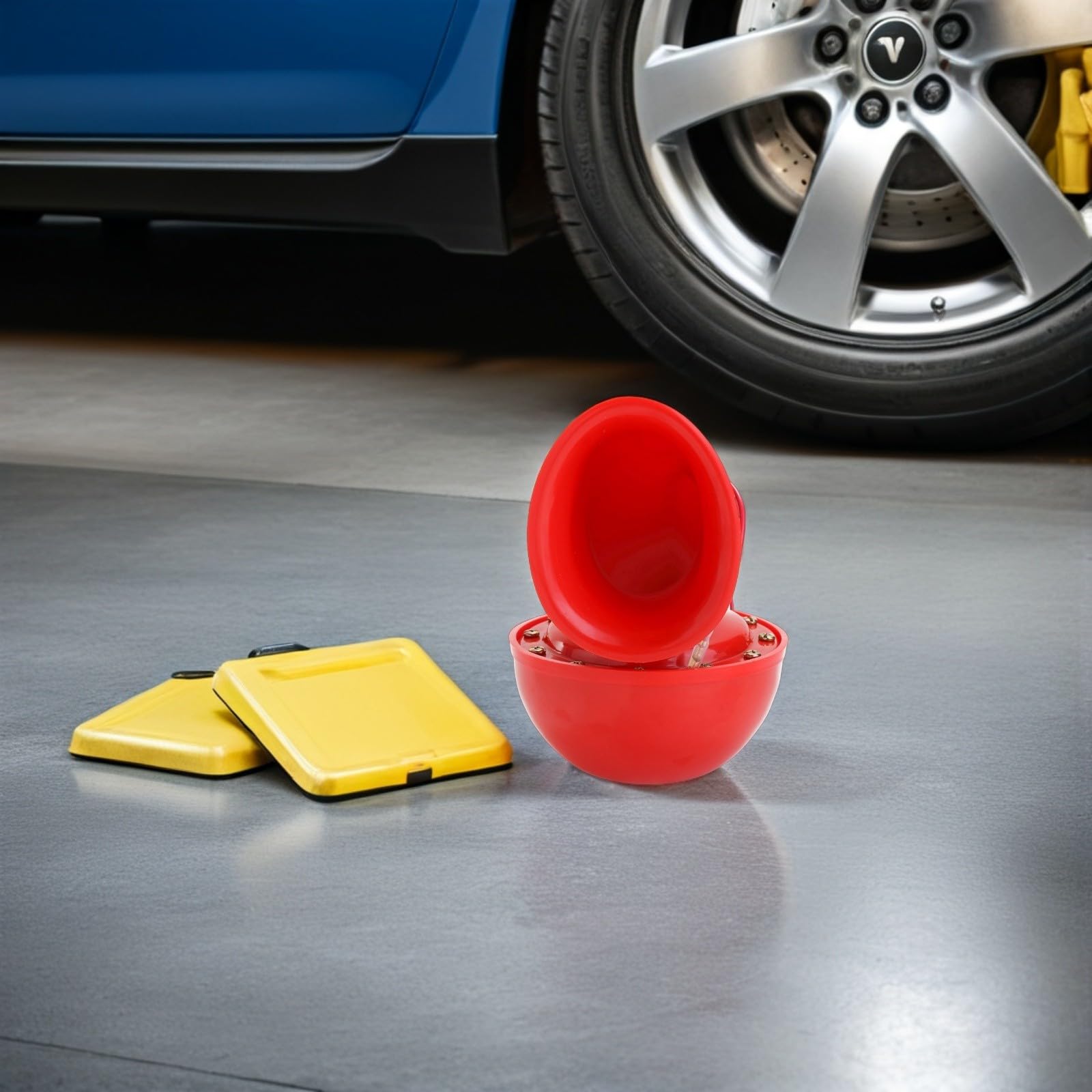 ARTIBETTER 2 Bocinas para Automóvil de Aire Tipo Caracol, Abs y Metal, Rojas, Sonido Potente, Instalación Fácil, para Suv y Camiones