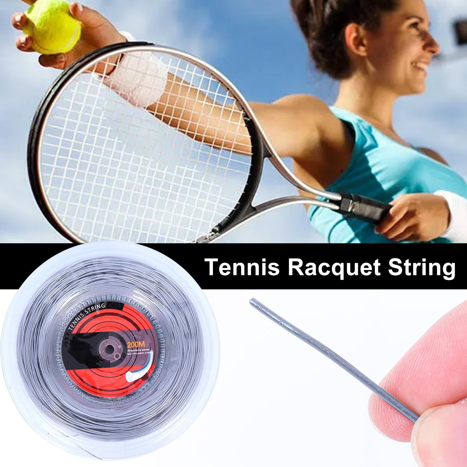 Mulinello da tennis, corda sintetica di alta qualità, per racchetta da tennis, multifilamento, in poliestere, ad alte prestazioni, per controllo della rotazione, per giocatori di tennis, allenatori e