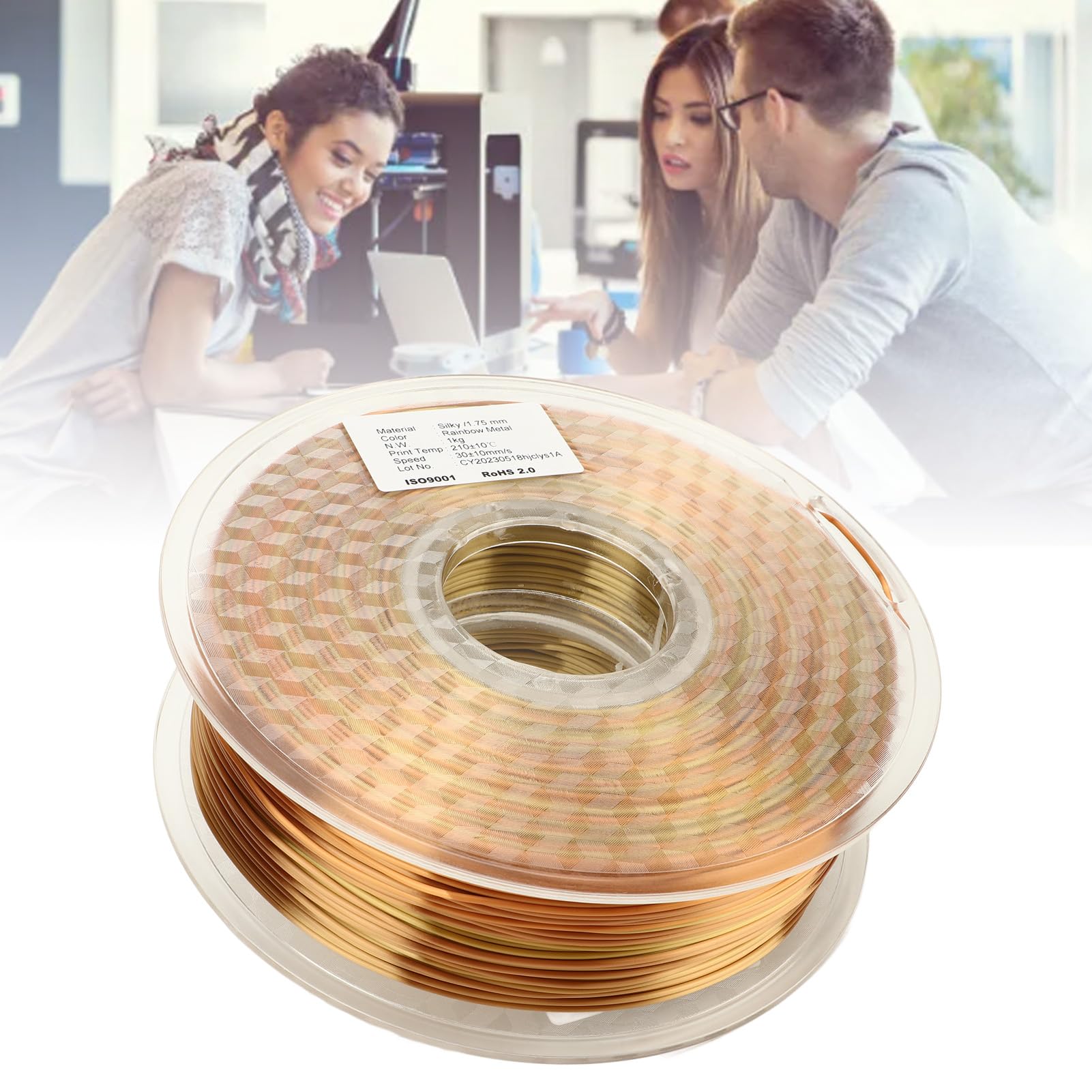 Filament do drukarki 3D PLA Silk Rainbow Gradient Color 1,75 mm Materiały eksploatacyjne do druku 3D Starannie nawinięty Filament PLA dla entuzjastów i profesjonalistów druku 3D
