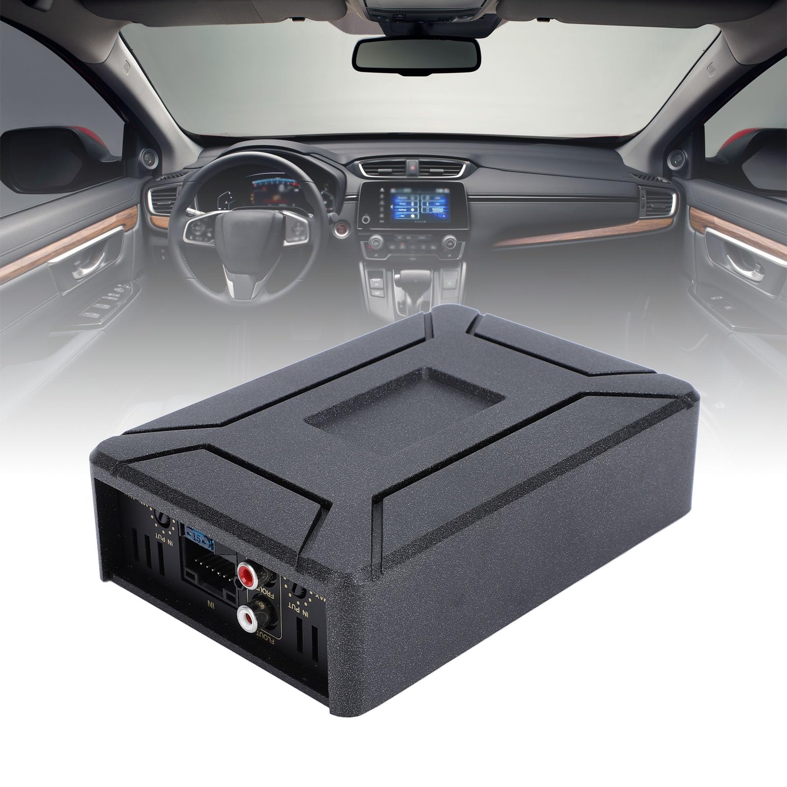 Caja amplificadora DSP de navegación, altavoz host estéreo para coche, amplificador DSP, actualización de sonido de alta potencia para Radio Android, subwoofer Supergraves (Type B(12x8.1x6cm /
