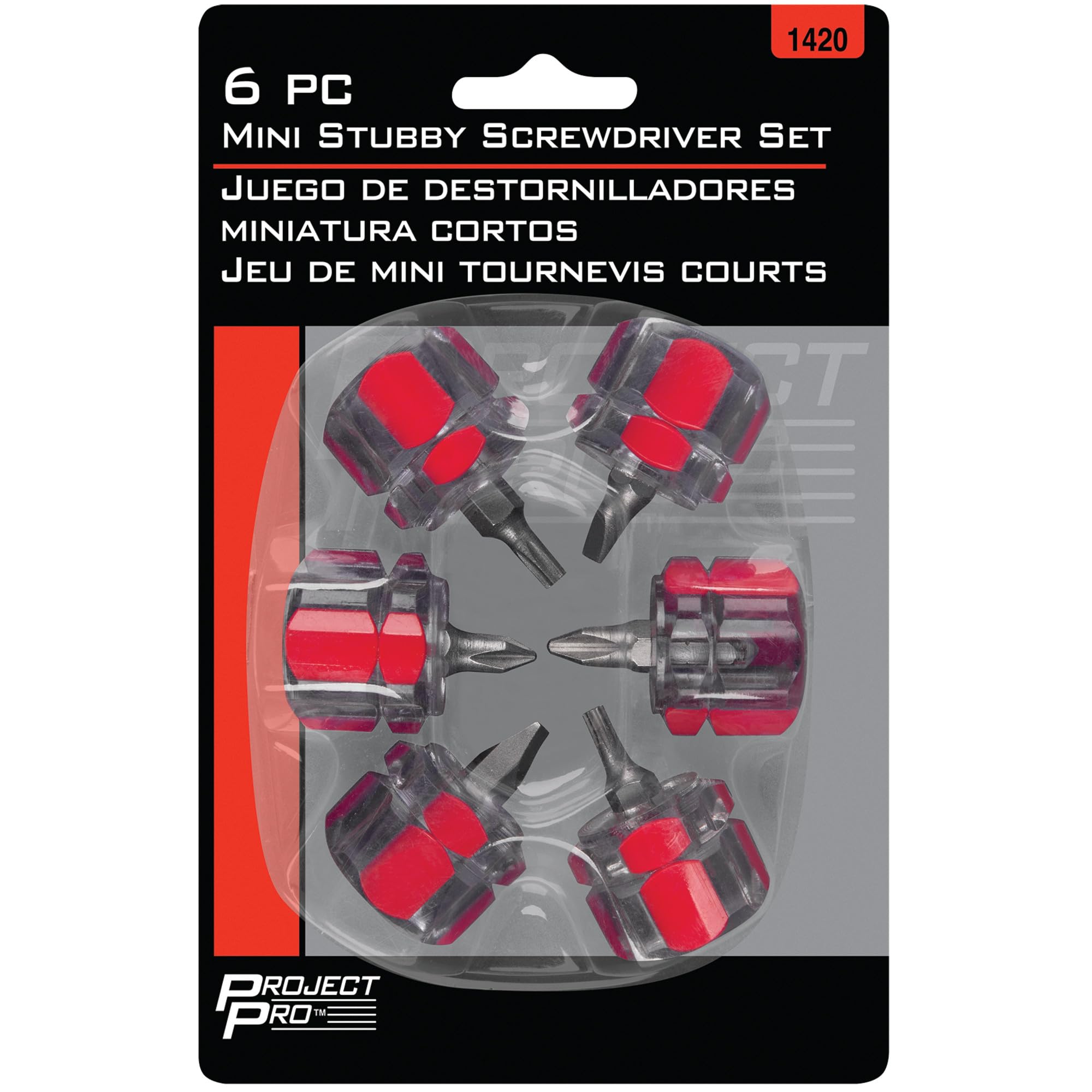 PERFORMANCE TOOL 1420 CR-V - Set di cacciaviti con Punte magnetiche e Manici in plastica Trasparente, 20 Pezzi, per Fai da Te e Uso Professionale