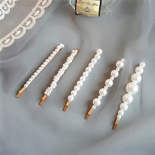 Miniatura 2 de Vpang 5 pinzas para el cabello de aleación de oro, pinzas para el cabello para mujer, pinza lateral dulce, accesorios para el cabello para boda y