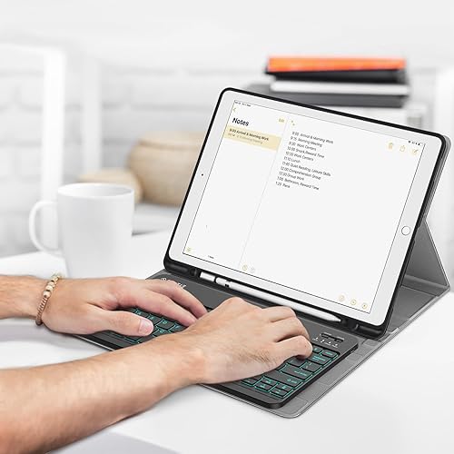 Miniatura 9 de Fintie Funda para teclado - iPad Pro 20172015 de 12.9 pulgadas (modelo antiguo) 1 y 2 generación, cubierta protectora de TPU suave, retroiluminación