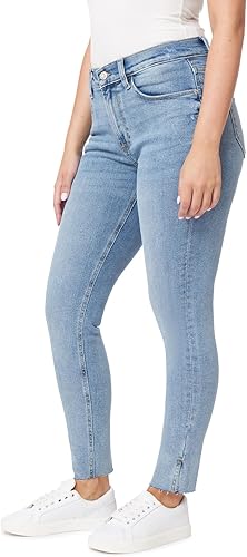 Miniatura 2 de kensie Jeans de tiro alto con dobladillo sin rematar, entrepierna de 28 pulgadas, tallas 0-16