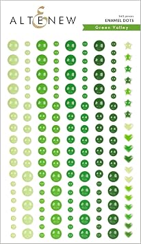 Altenew Green Valley نقاط المينا ، نقاط المينا اللاصقة ، لهجات صياغة الورق الملونة ، ملصقات ثلاثية الأبعاد ، ملصقات على شكل نجمة ، لصياغة الورق
