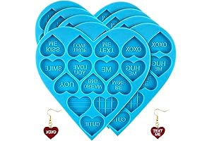 5Pcs Heart Resin Molds for Valentine's Day Silicone Molds