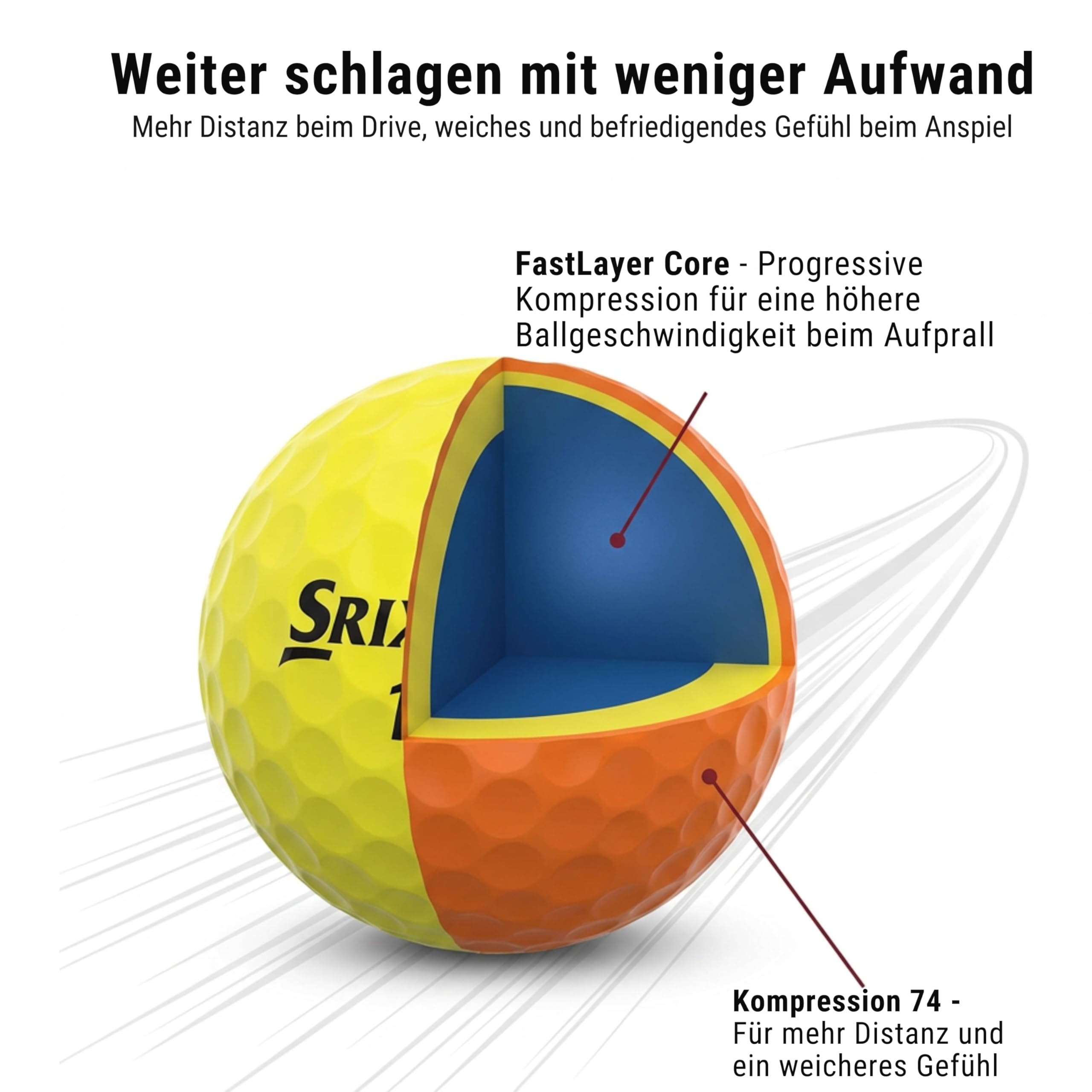 Srixon Q-Star Tour Divide – Zweifarbige Urethan-Golfbälle, Ideal für Damen | Weiches Schlaggefühl, optimierte Weite | FastLayer Core mit 74 Kompression | Geschenkidee für Golfer | 12er-Pack