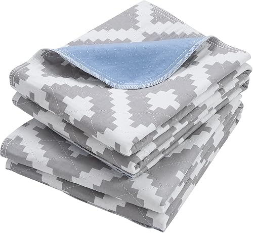 Miniatura 13 de OUTCREATOR® Almohadillas de cama lavables de 34 x 56 pulgadas (paquete de 2), protector de colchón para incontinencia, almohadillas antideslizantes