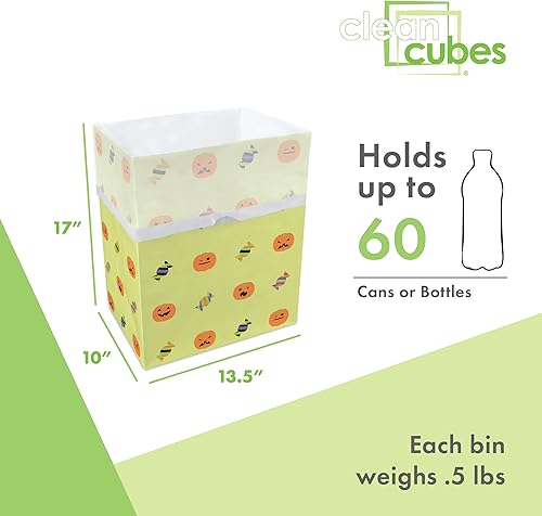 Miniatura 5 de Contenedores de basura desechables de 13 galones (paquete de 3). Contenedores de basura reutilizables y reciclaje para fiestas, eventos y más