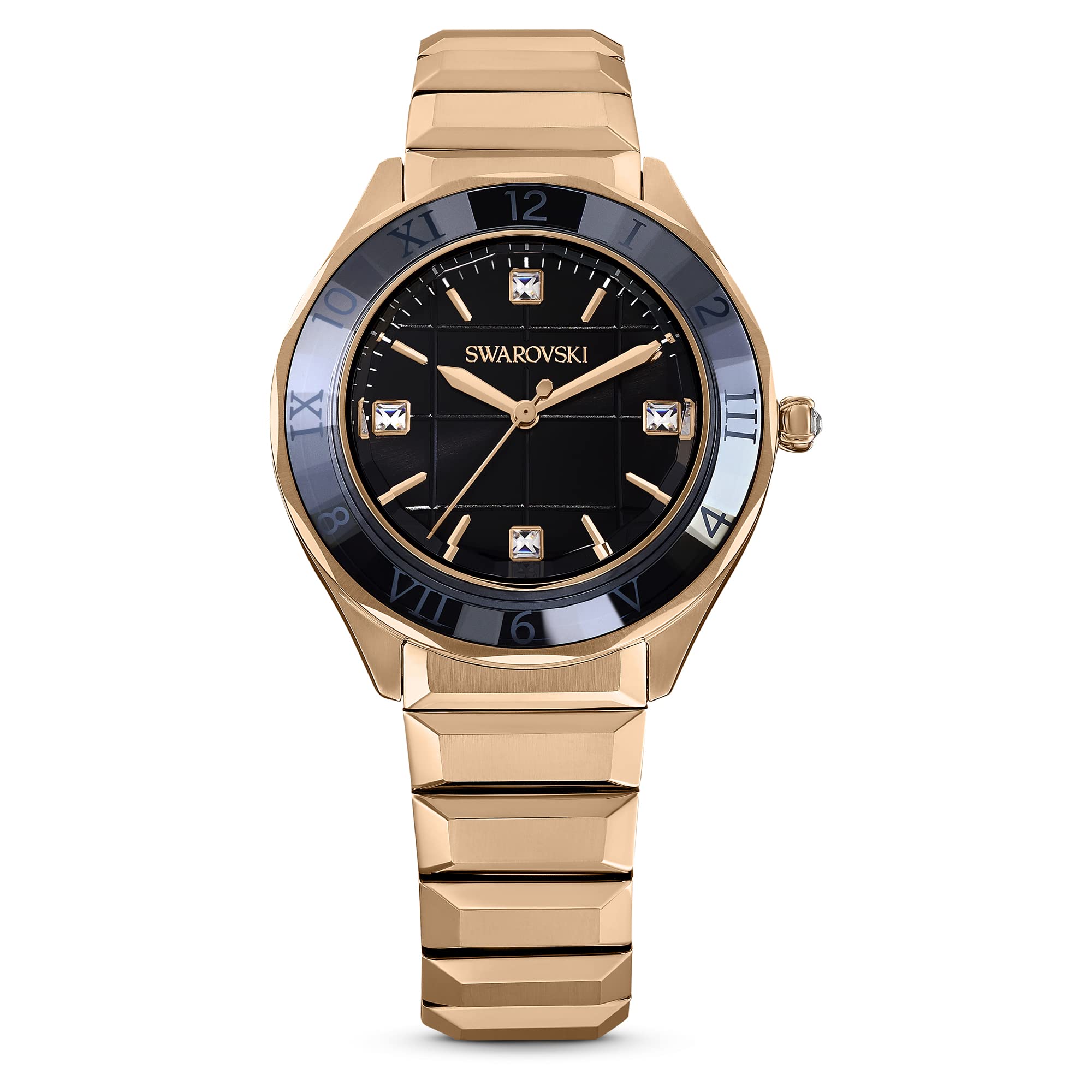 Swarovski Zegarek 37mm, Swiss Made, Metalowa bransoleta, W odcieniu srebra, Stal szlachetna