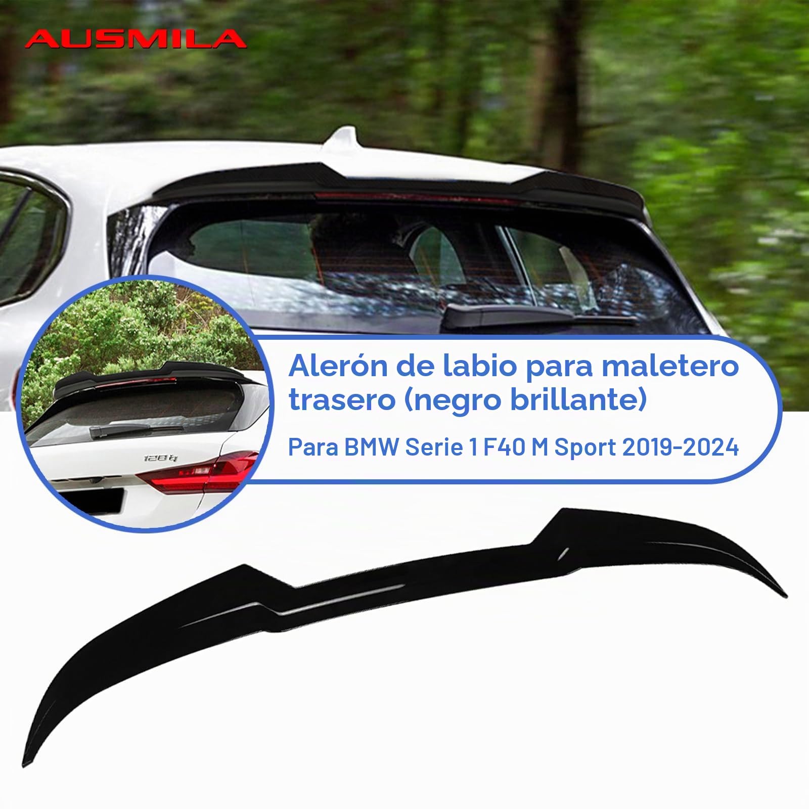 Alerón para maletero trasero para BMW 1 Serie F40 M Sport 2019-2024