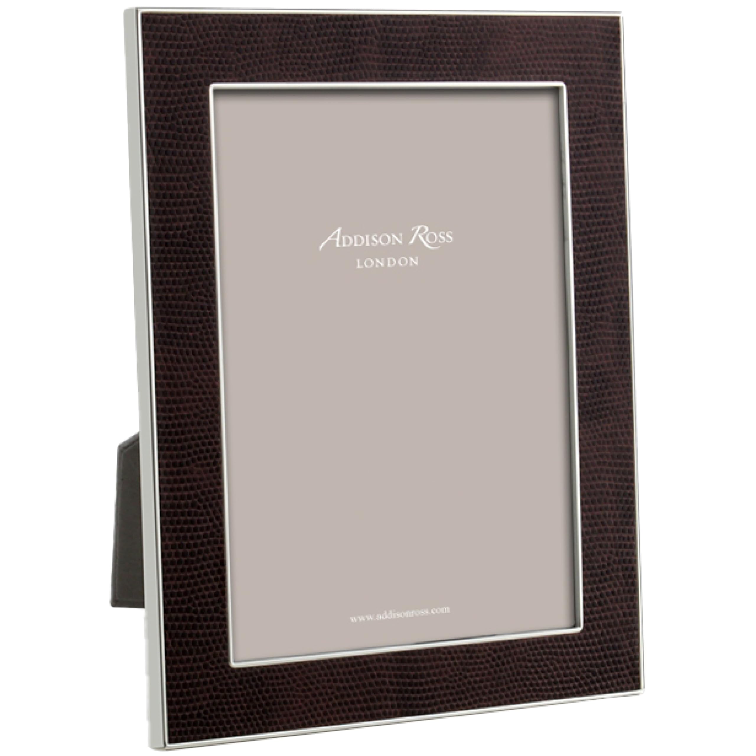 Addison Ross Photo Frame 5x7cm - Portrait or Landscape Display - Ideal Picture Frames for Gifting - Gift for Weddings, Birthday, Anniversary - Modern Design - Faux Shagreen Coffee Snake - 24mm