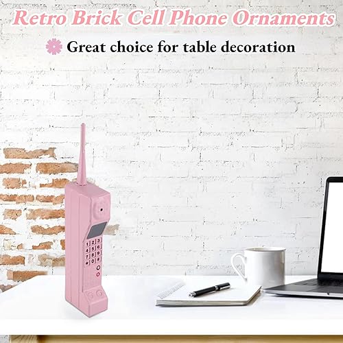 Miniatura 2 de VINGVO Modelo retro de teléfono celular, accesorio de teléfono de ladrillo antiguo de los años 80 y 90, accesorio de teléfono falso para fiesta de
