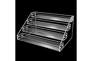 12inch Acrylic Shelf Stand Displays: Four Tier Premium Acrylic Risers