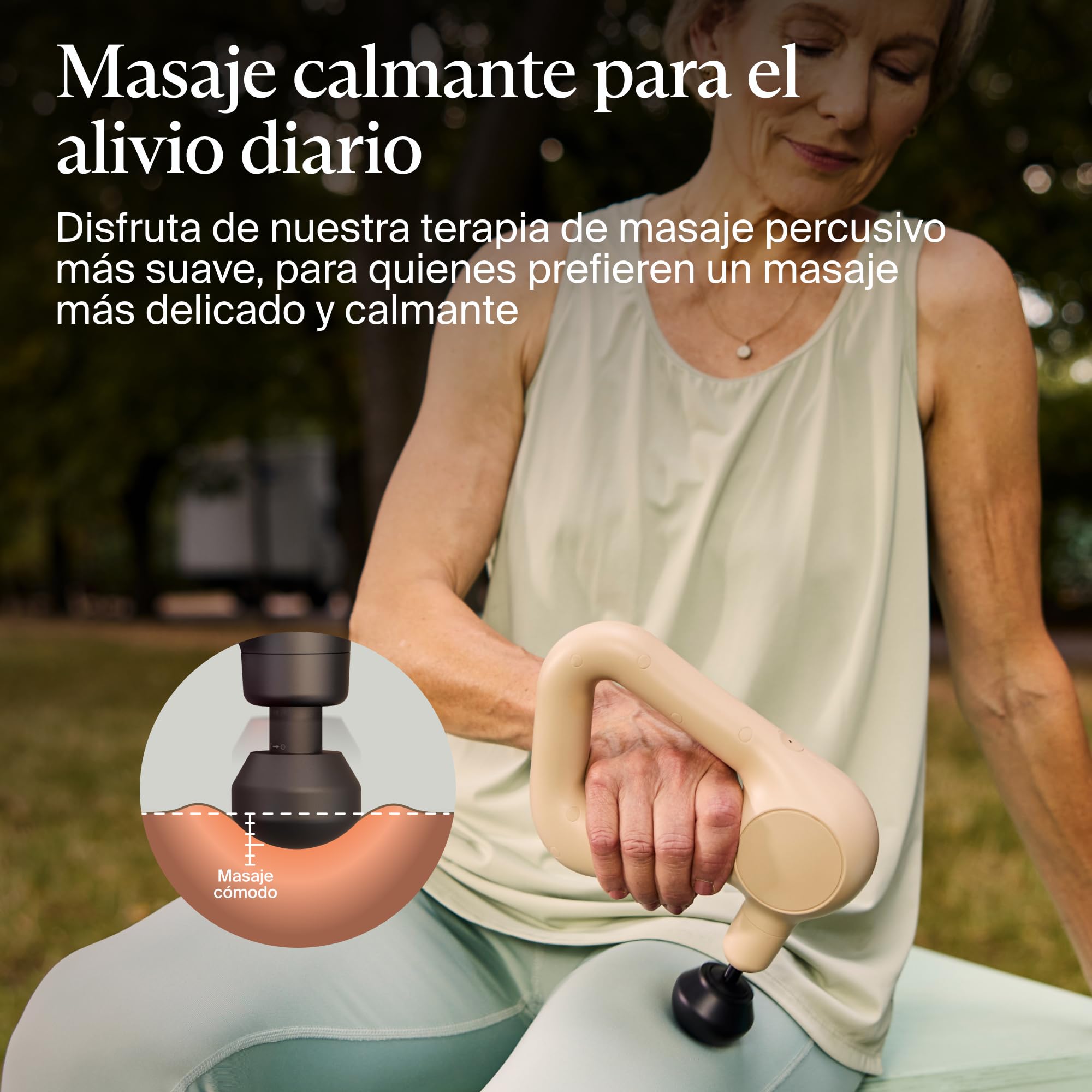Theragun Relief Alivio Masajeador de Percusión Manual - Fácil de Usar, Cómodo y Ligero para Alivio del Dolor Diario en Cuello, Espalda, Pierna, Hombro y Cuerpo