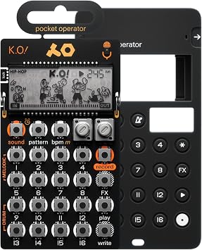 teenage engineering Pocket Operator PO-33 K.O.! and CA-X Silicon Pro-Case Black Bundle