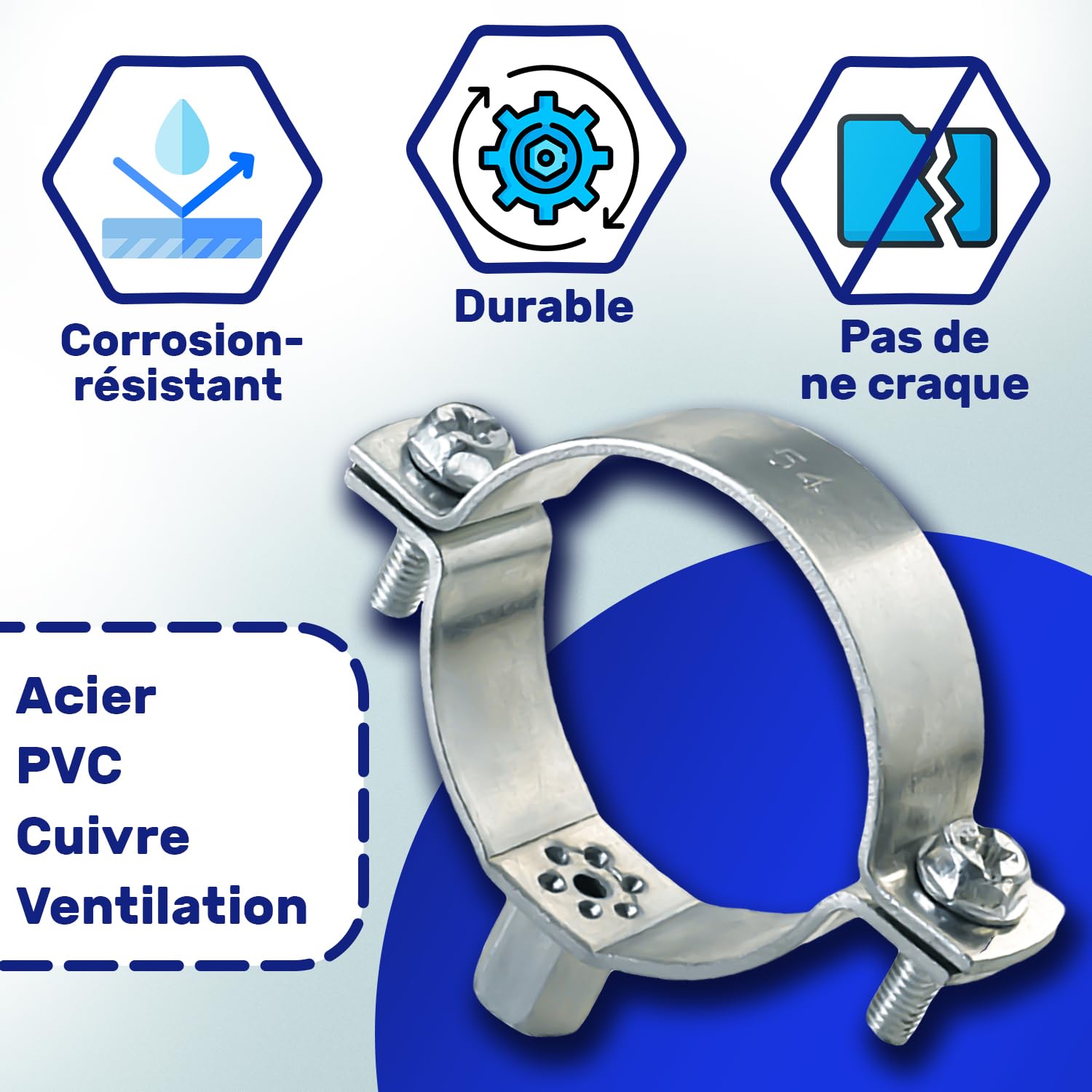 Collier De Serrage / Collier De Ventilation 250 Mm Avec