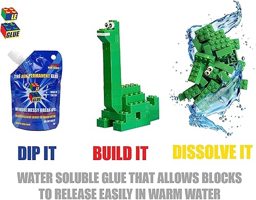 Miniatura 4 de Le-Glue Cola adhesiva temporal para LEGO Mega Blocks Nano Blocks y más Ideal para niños No tóxico Fabricada en EE UU
