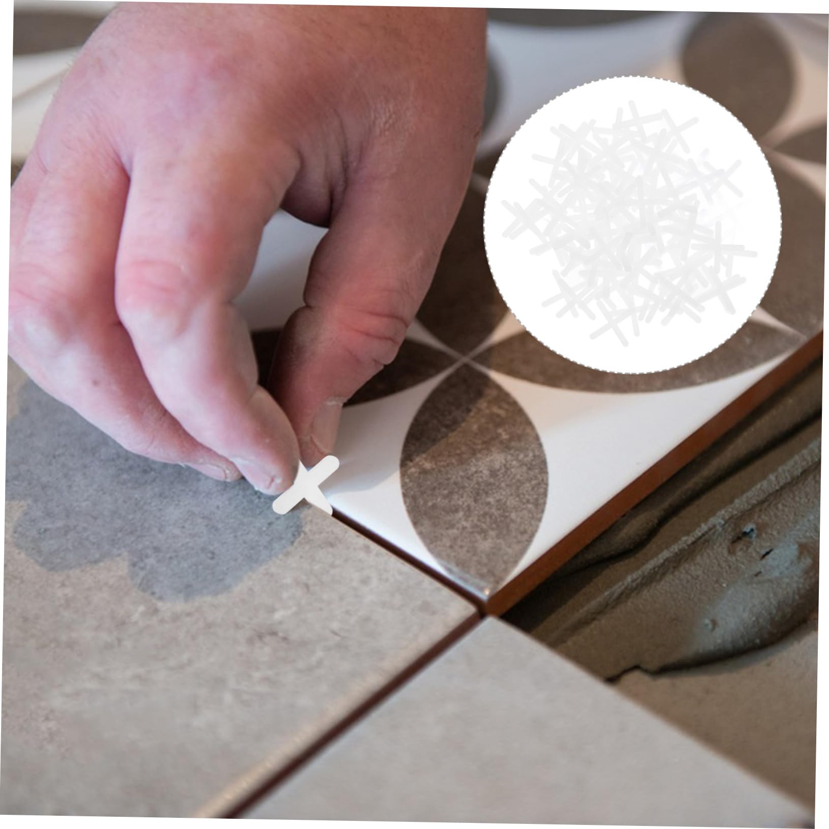 ULTECHNOVO 8000pezzi Distanziatori Per Piastrelle Struttura Croce Per Livellamento Facile Spaziatori Per Piastrelle Ceramiche Utensili Per Posizionamento e Installazione Pavimenti