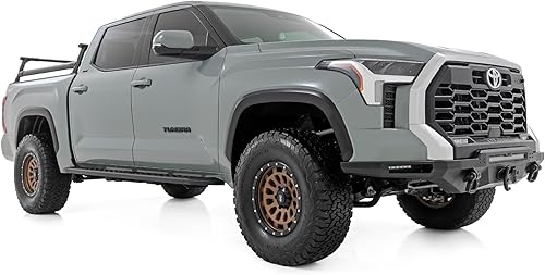 Miniatura 2 de Rough Country RPT2 - Estribos para Toyota Tundra (2022-2025) Crew Cab, perfil elegante, escalón antideslizante, resistente a la corrosión, fácil de