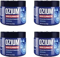 Ozium Original Odor Eliminating Gel 4.5 oz 4-Pack - Smoke Remover for Cars, Home, Office, Bathroom