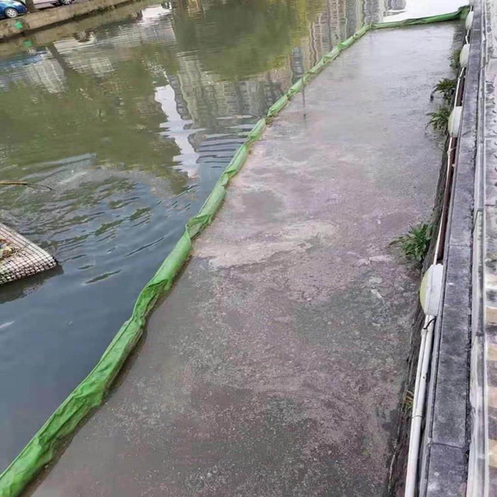 DUANHOZ PVC Oil Boom,Heavy Duty PVC Oil Boom for Oil Spill Containment, 10m Float Barrier for Lakes & Oceans, Waterweed & Debris Interceptor, 90cm High, Durable & Reliable
