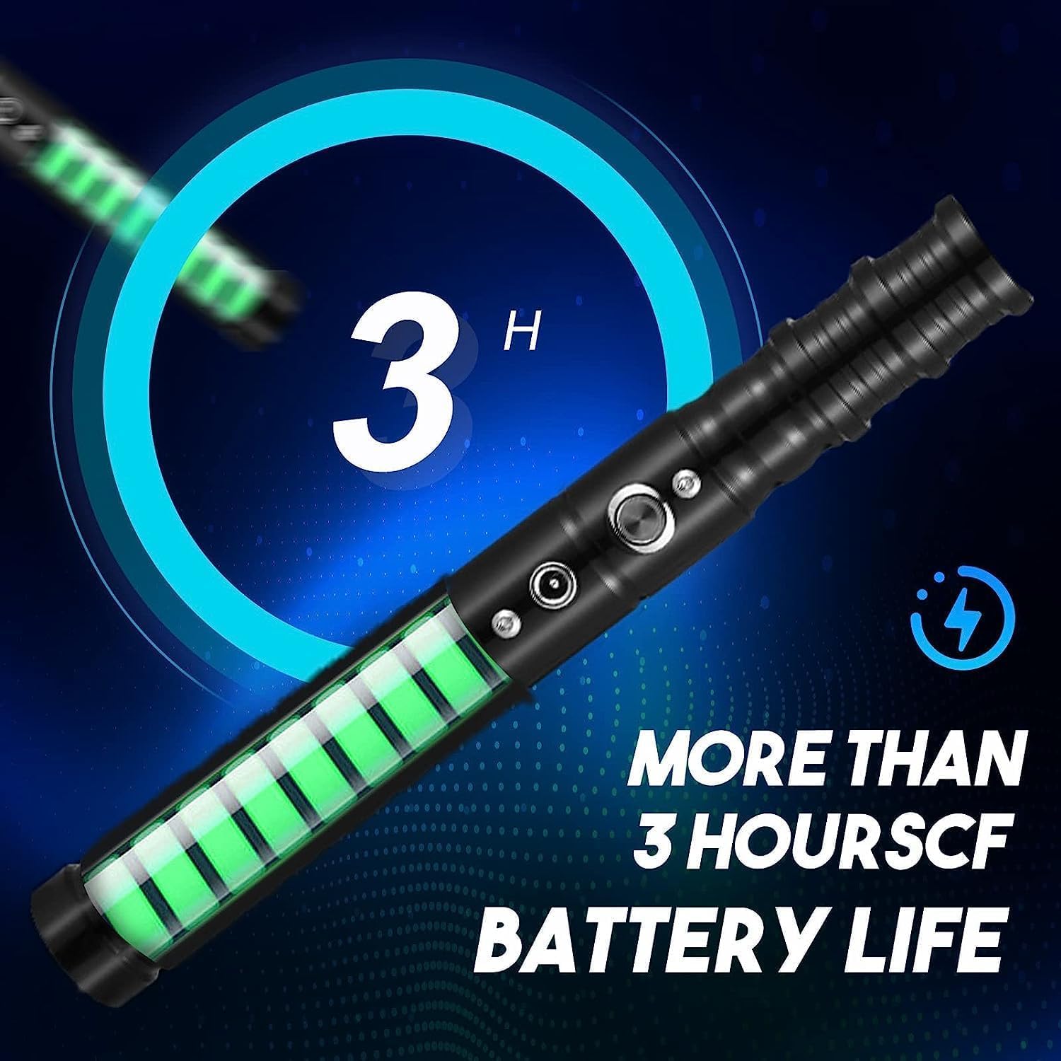 Sabre Laser,Sabre Laser de Duel,Polices sonores, Couleurs RGB, poignée en métal,Sabres Laser Rechargeables USB-C,épée Laser à Effets spéciaux pour fêtes d'enfants,Cadeaux,Cosplay (GJ6524)