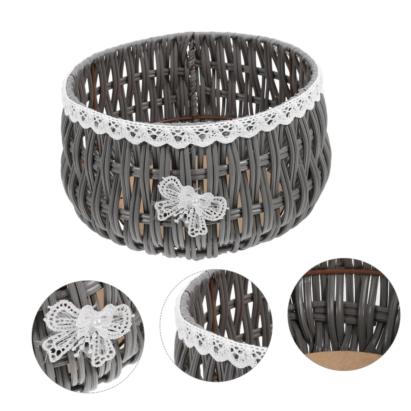 BESPORTBLE 3stücke Rustikaler Geflochtener Pflanzenkorb Für Blumenarrangements Dekorativer Blumentopf Rattan Für Sukkulenten Und Cacteen Perfekter Wohnaccessoire Für Stil