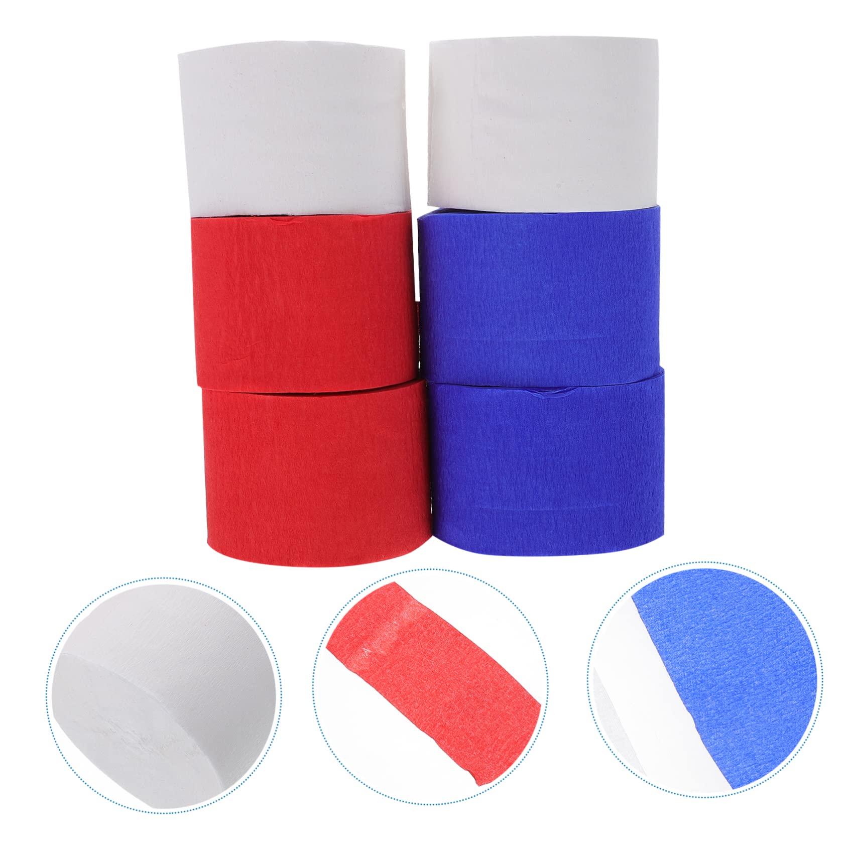 OFFSCH 6pcs Rolls Crepe Paper Streamer Paper Party Streamer