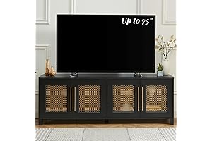 Sleek and Sophisticated: JYED Black and Gold TV Stand for an Elevated Living Room Aesthetic