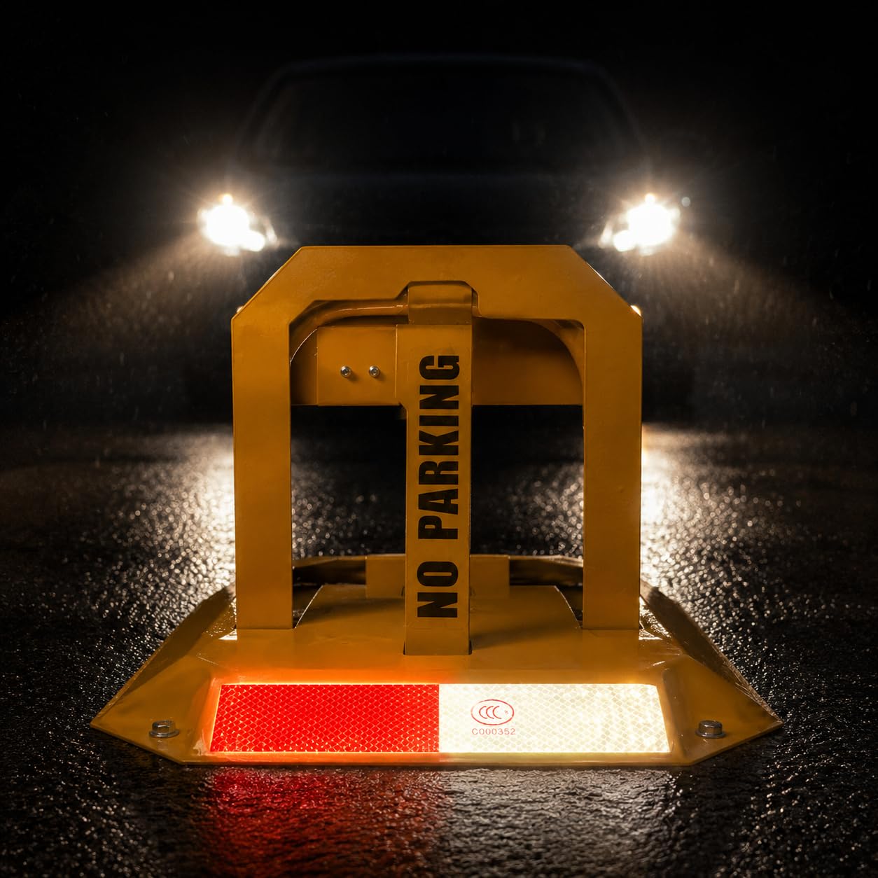 Bloqueador Plegable para Parking con Llave - Cepos Parking - Barrera Parking Seguridad - Cepo para Plaza de Garaje - Protección Antirrobo - Bolardos para Parking