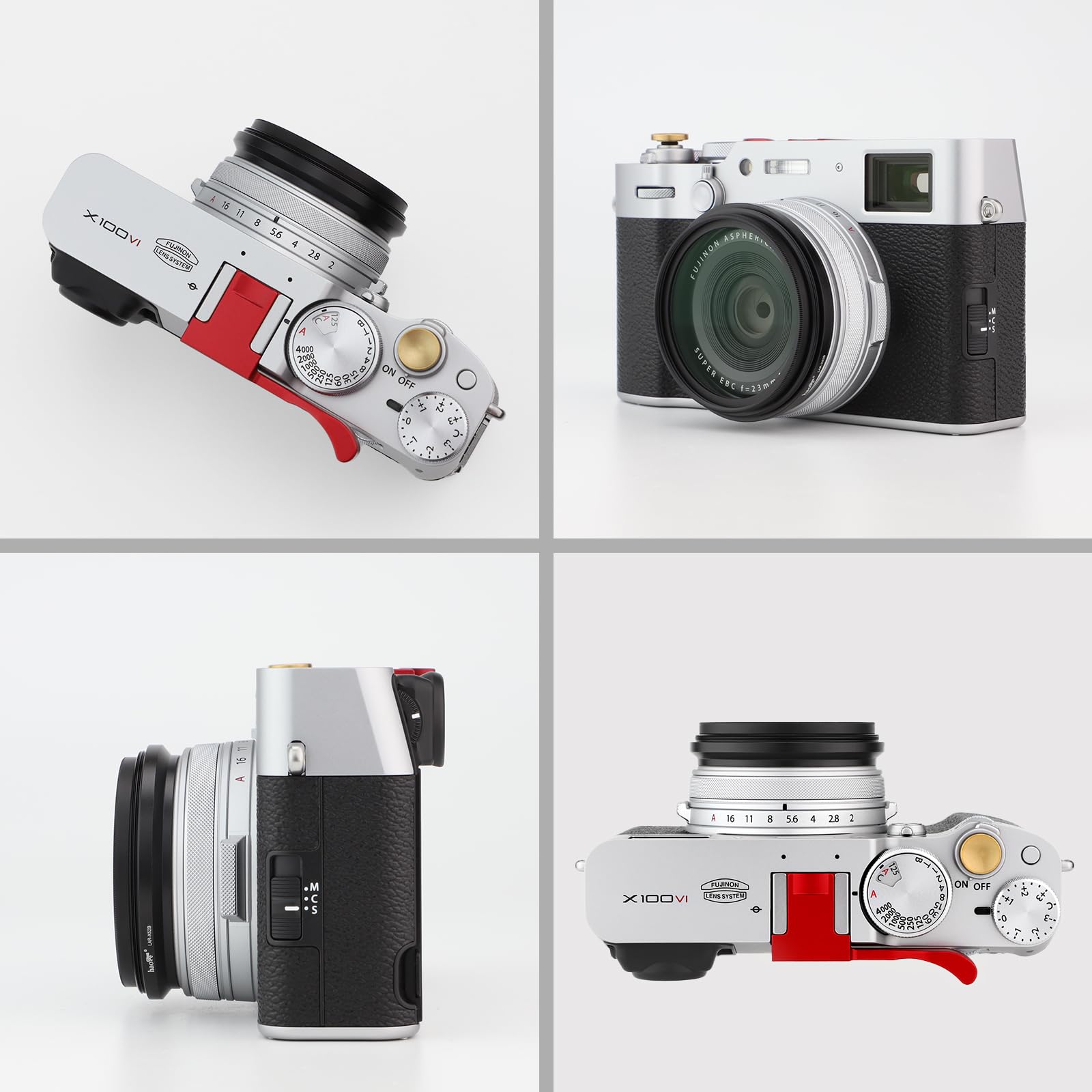 Haoge LAR-X52B Bague d'adaptation pour filtre d'objectif Fujifilm X100VI X100V 49 mm Noir