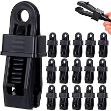 60 Pcs Tarp Clips, Tarp Clamps Heavy Duty Lock Grip for Cover Awnings, Outdoor Camping Tent, Caravan Canopies, Multipurpose Fix Clamp for Tarp & Shade Cloth