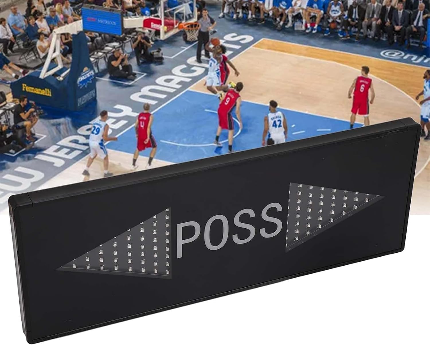 LED Basketball Possession Indicator - 25W High-Brightness Electronic Arrow with Controller for Leagues & Practice - Essential Game Tool for Coaches & Referees