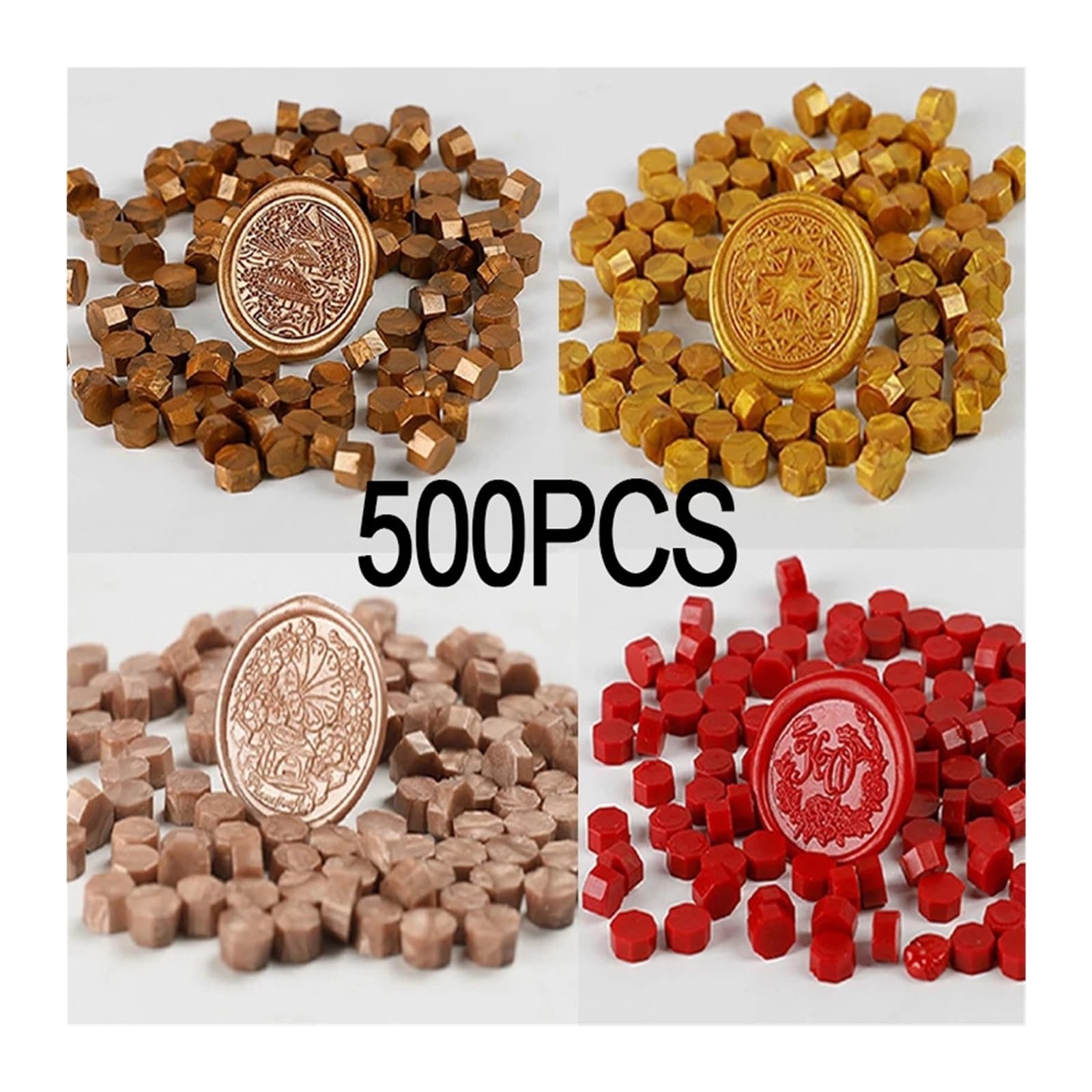 Siegelwachs 500 Stück Wachsdruckperlen Lack | For Siegel, Siegel for Stempel, Retro-Siegel, Hochzeit, Lacre for die Kartenherstellung(Color25)