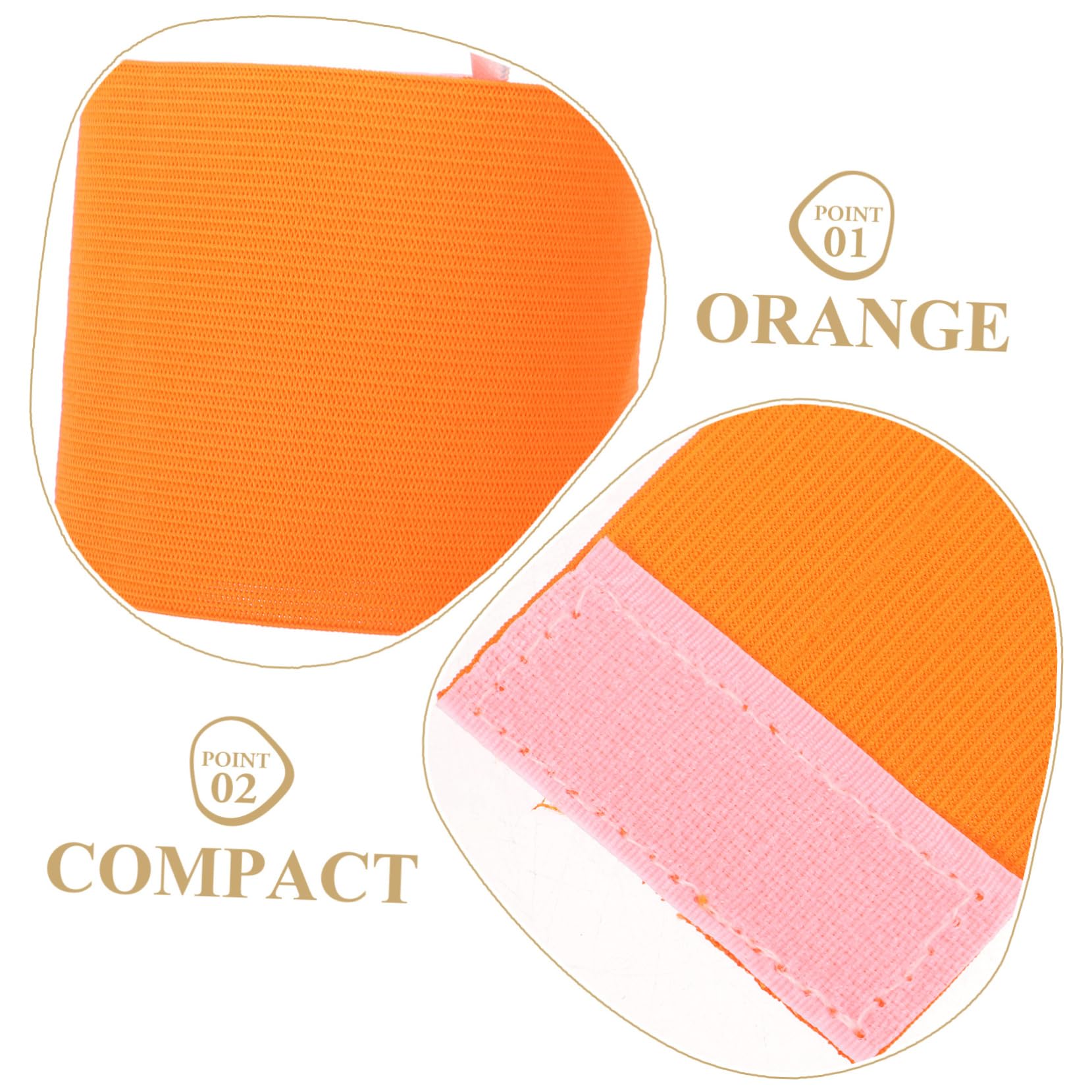 TOYANDONA 5 Series Brazalete Antideslizante Fútbol Deportes Capitan Bandas Futbol Juvenil Capitan De Futbol Elastico Brazaletes Elásticos Ajustables Nylon Naranja 5 Piezas X 5