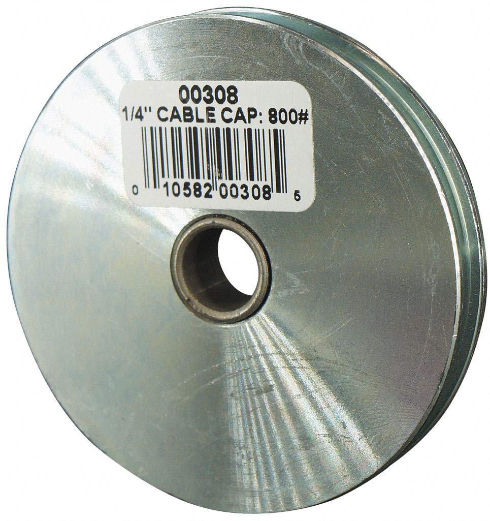 Center Bore,Sheave, 3 in Sheave Outside Dia. Designed fit Wire Rope 1/4 in Max. Cable Size-2040002066