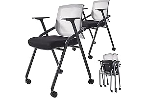 Convenient 2-Pack Foldable Office Chairs for Seamless Conference Room Setup