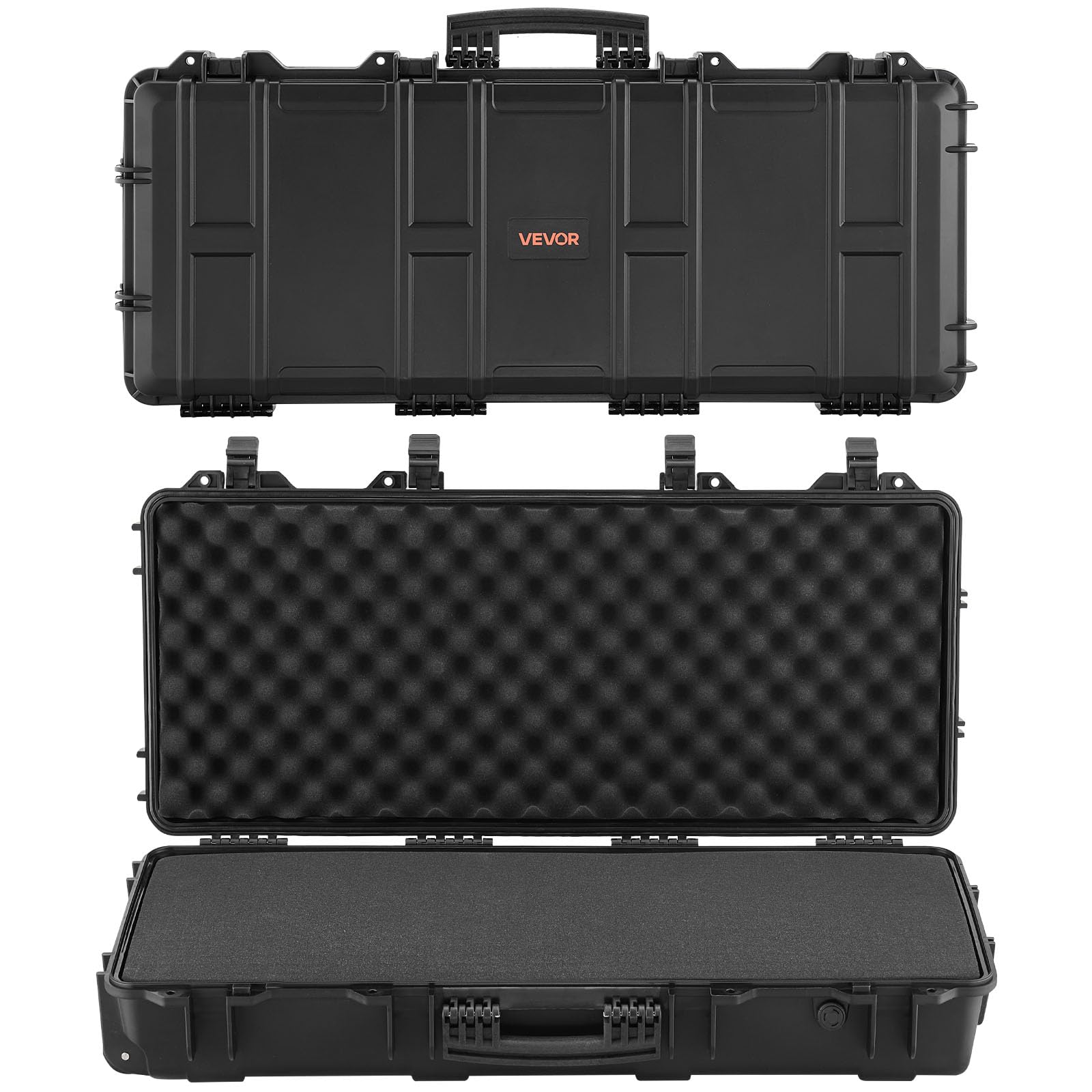 VEVOR Rifle Case, Rifle Hard Case with 4 Layers Fully-protective Foams, Lockable Hard Gun Case with Wheels, IP67 Waterproof &amp; Crushproof, for Rifles or Shotguns