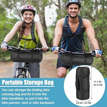 Bicycle Transport Bag, Waterproof, Durable 900D Carry Case for 20 Inch Bag, Folding Bike, Universal Folding Bicycle Transport Storage Bag with Strong Strap for Folding Wheels, Outdoor Bicycle Storage