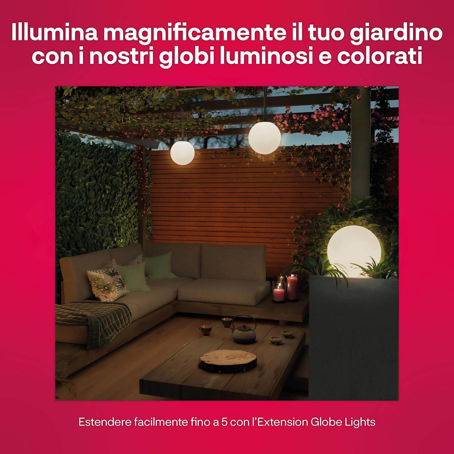 innr Smart Sfera Luminosa da Giardino, Zigbee, Funziona con Hue* e Alexa (Bridge Necessario), Luci LED, Bianca e Colorata, Lanterne, Palla da Giardino Esterno, Lampada Set Completo - Confezione da 3