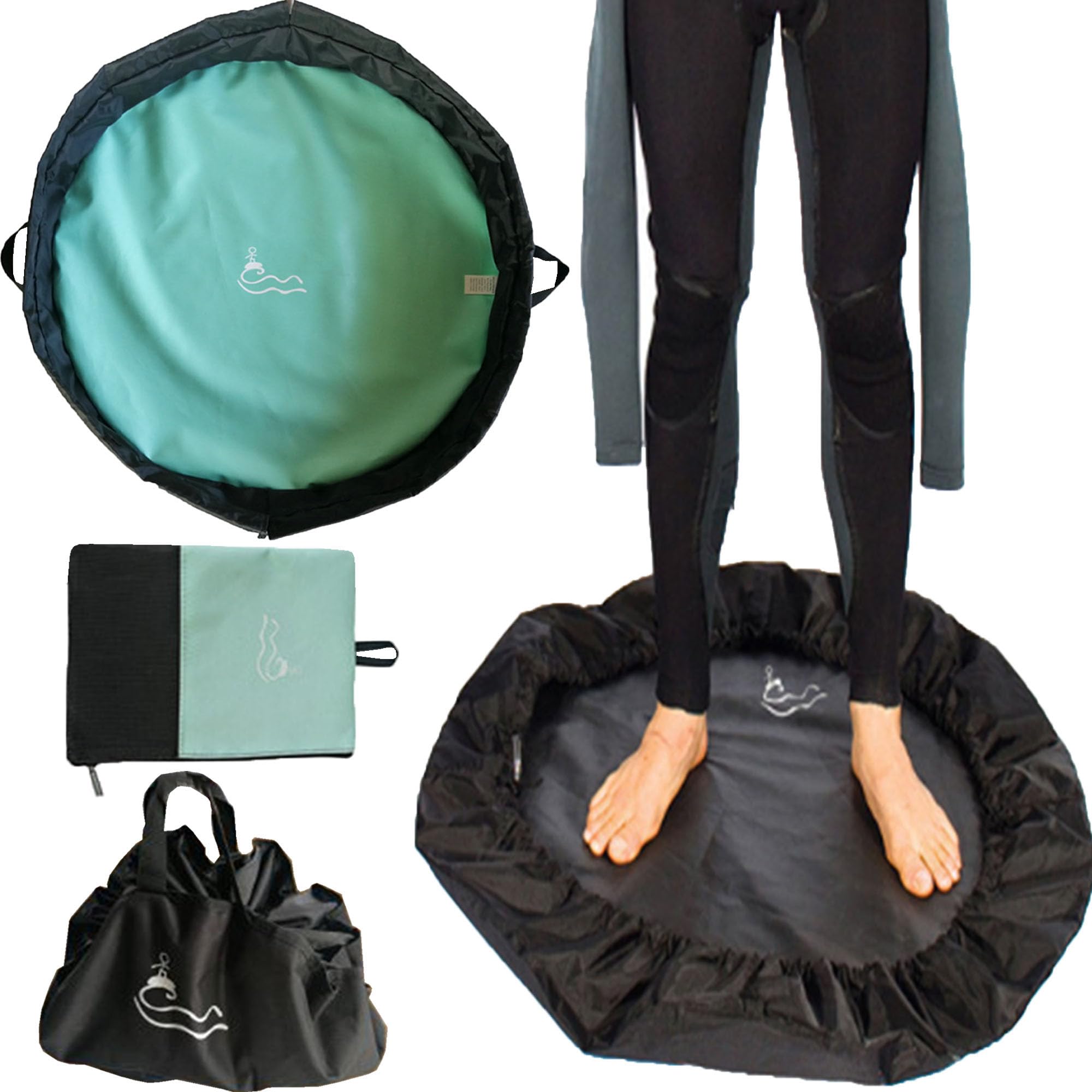 SUQ Wasserdicht Wechselmatte Neoprenanzug, Neoprenanzug-Wickelunterlage, Wetsuit Strand Wickelunterlage, Wasserdichter Neoprenanzug-Wechselsack für Frauen, 2 In 1 Change Mat Surf, Surfer ( Himmelblau)