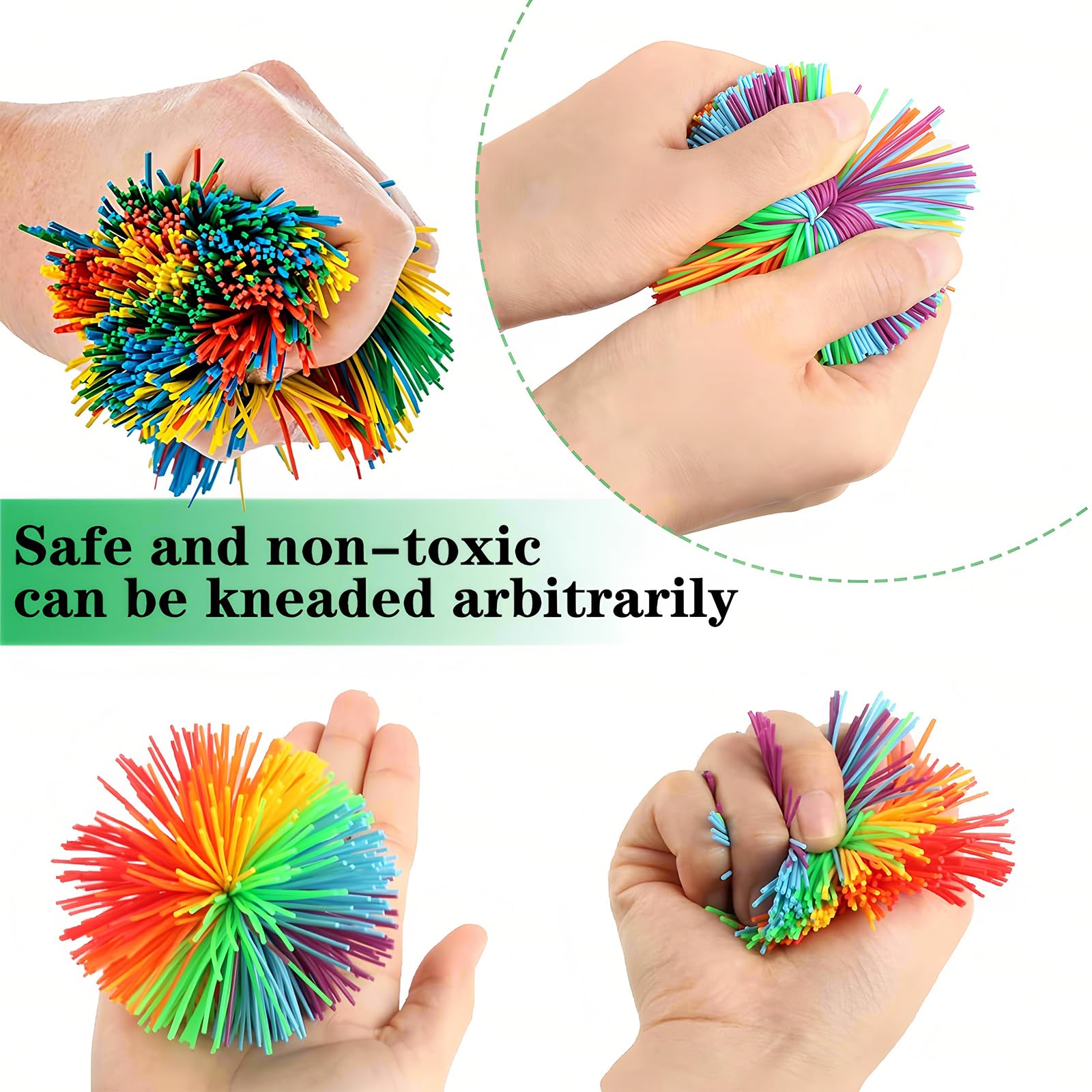 6 Pièces Fidget Sensoriel Boules, Balle En Silicone Colorée Boules