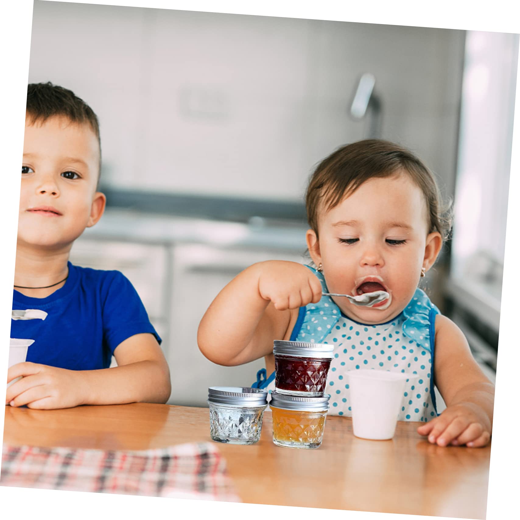 LABRIMP 10 Pezzi Barattoli Trasparenti Sigillati per Dolci e Conserve Contenitori per Conservazione Alimentare