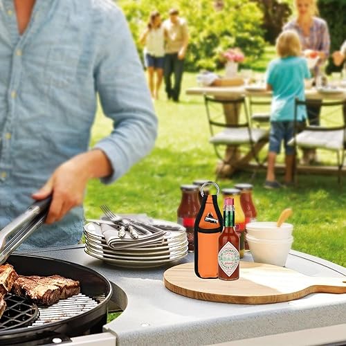 Miniatura 4 de Beautyflier Soporte de funda para salsa picante de 2 oz2.0 fl oz, soporte portátil para cinturón de botella para tabasco, sriracha y cholula, para