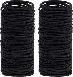 Anezus 200 Pack Black Small Hair Ties - 4mm Thick No-Snag Elastics for Thin to Thick Hair, Bulk Ponytail Holders