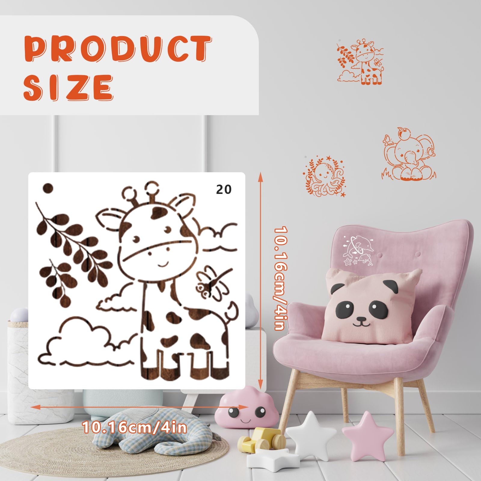 Schablonen Kinder MWOOT 30 Stück Tiermalerei Schablone Niedlich Tier  Schablonen,Animal Painting Stencils,Wiederverwendbare Schablonen Zum Malen  An Wand,Zeichnung Vorlage Für Scrapbooking Leinwand Handwerk(13x13cm  Schneespray Schablonen, image size:1600x1600
