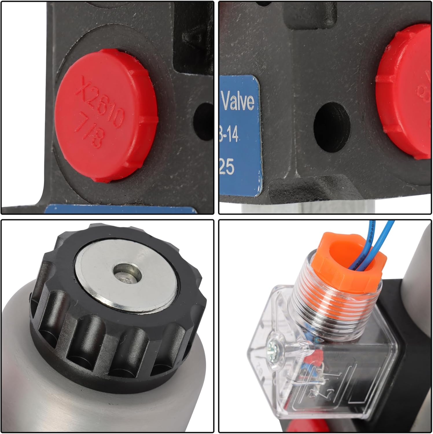 13GPM Hydraulic Solenoid Selector Diverter Valve DC12V 6 Port 50LPM for Switching Oil Circuits Between Different Flow Rates And Pressures