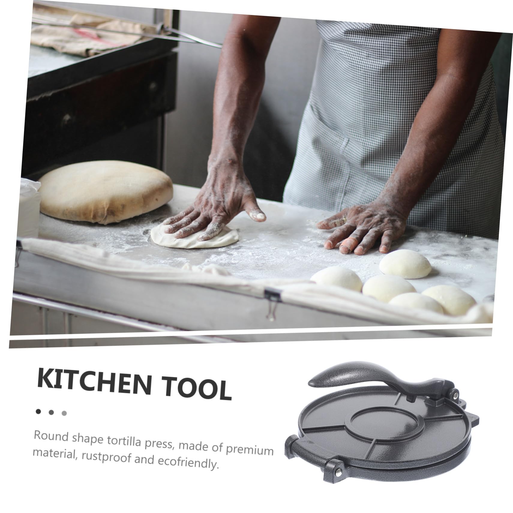 Prensa Para Tortillas De Harina De Acero Inoxidable 10.43X7.87X1.96In Máquina Plegable Para Hacer Tortillas Caseras Y Empanadas Cocina