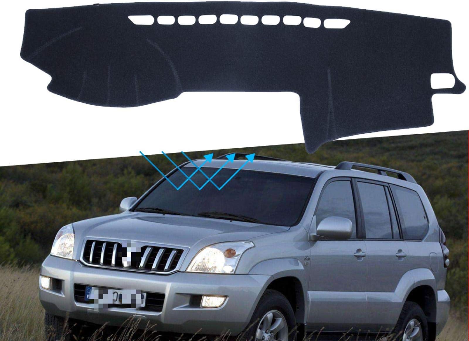 linfei Dashboard Cover Protective Pad For Toyota Land Cruiser Prado J120 120 2003~2009 Car Accessories Dash Board Sunshade Carpet Lhd Black